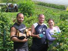 Freddy, Benny, Meridith and dog Zoey. Taken on July 11, 2008